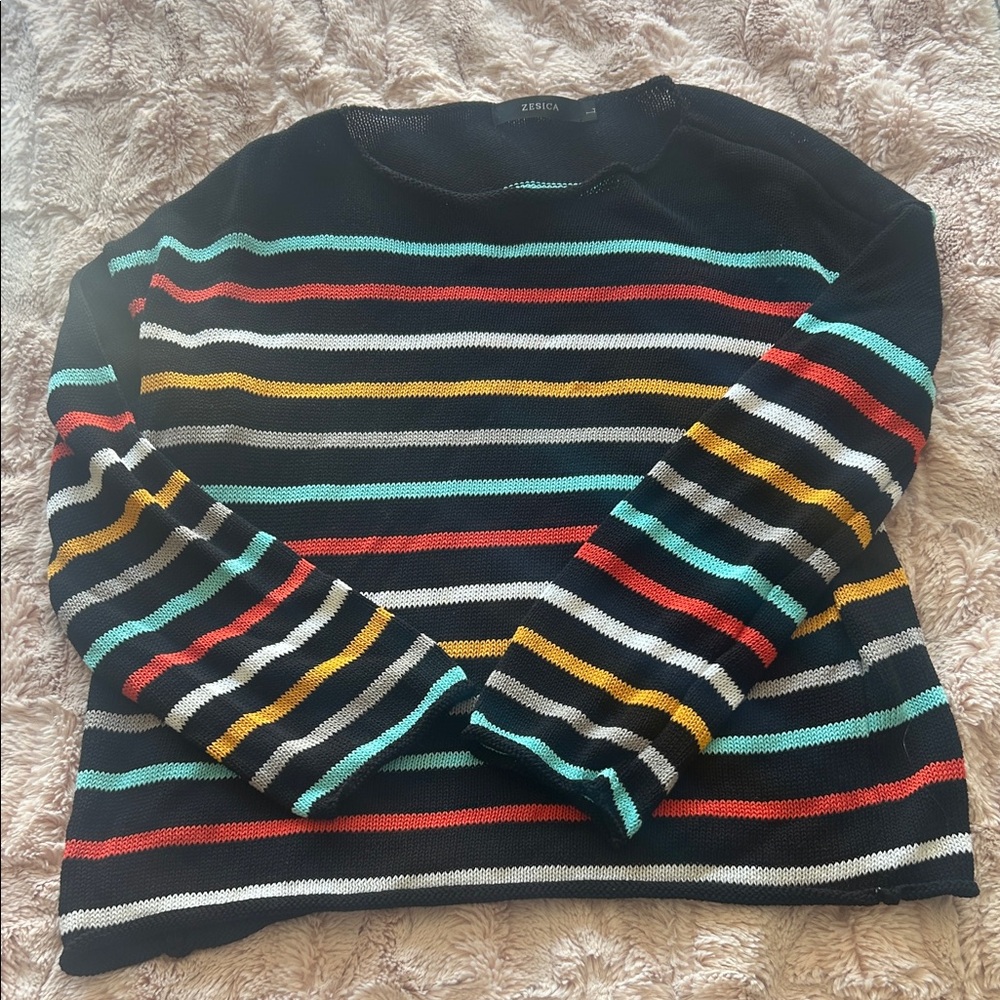 Women's Multicolor Striped Sweater